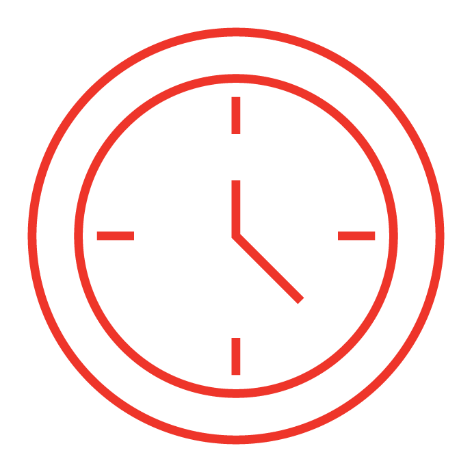 Une icône représentant une horloge
