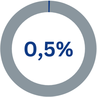 0,5 %.